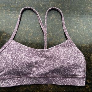 lululemon purple Floral Light-Support Sports Bra
